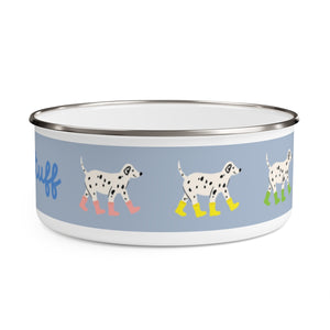 The wet stuff design Enamel Dog Bowl. Modern, Large Dog Bowls for Food and Water