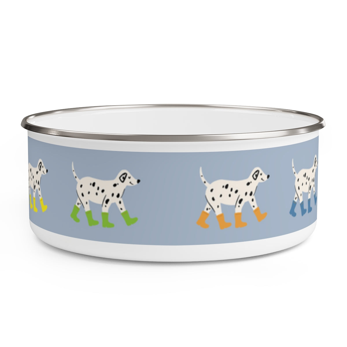 The wet stuff design Enamel Dog Bowl. Modern, Large Dog Bowls for Food and Water