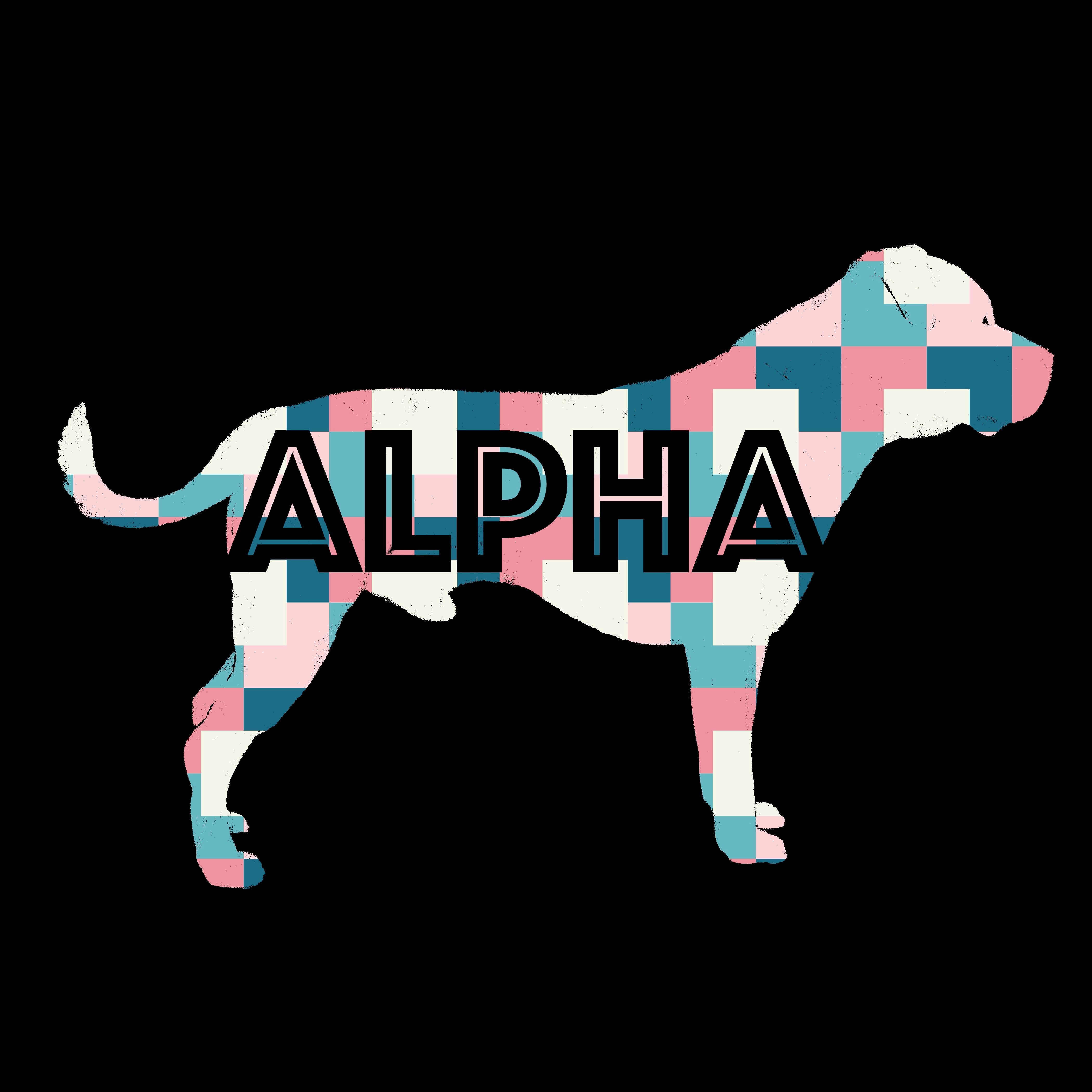 American Bulldog Alpha Geometric Pattern T-Shirt