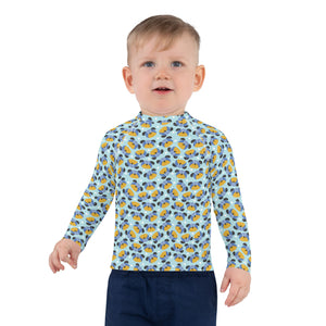 Happy Dog Face design Kids Rash Guard