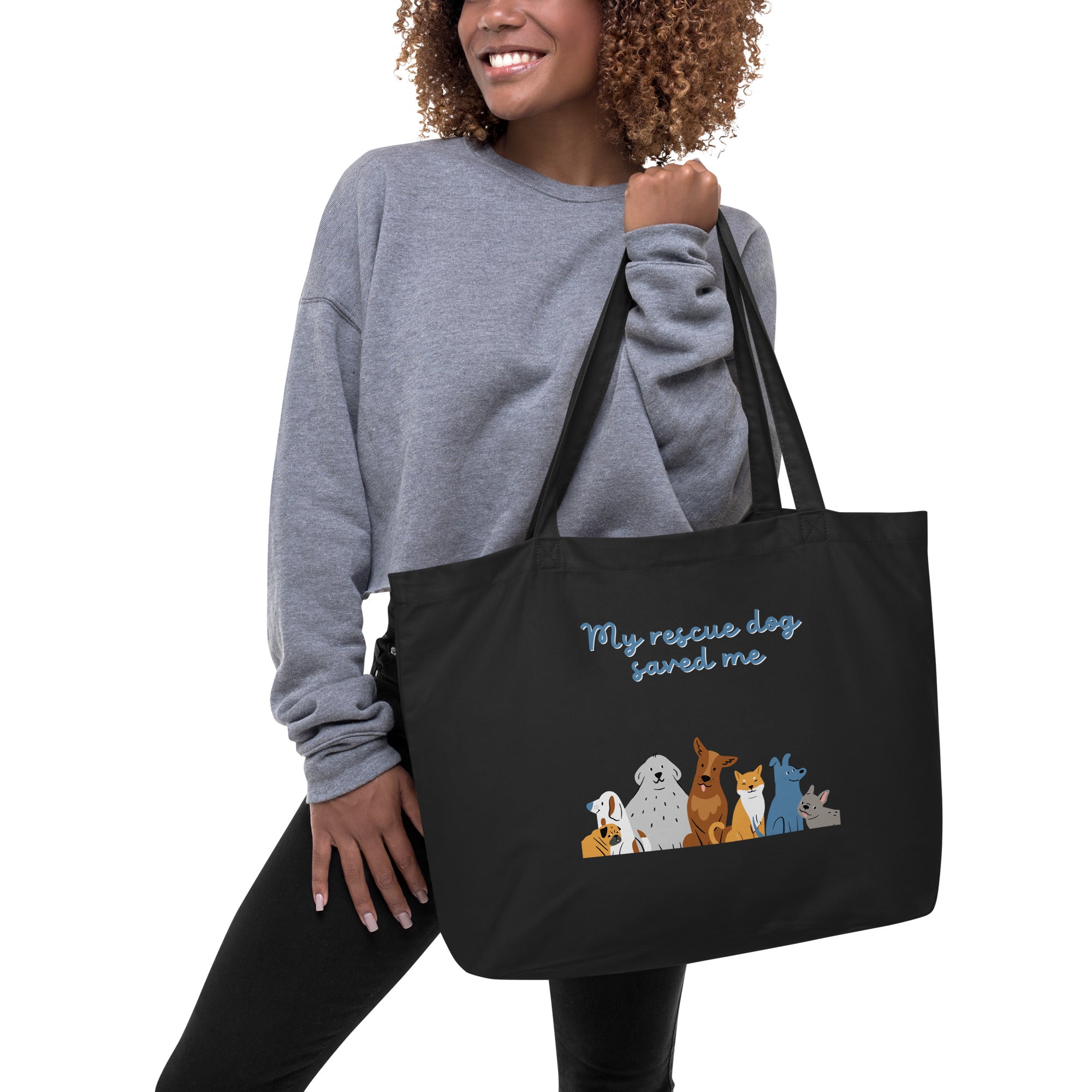 Rescue Dogs Large organic tote bag