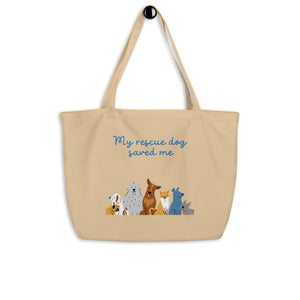 Rescue Dogs Large organic tote bag