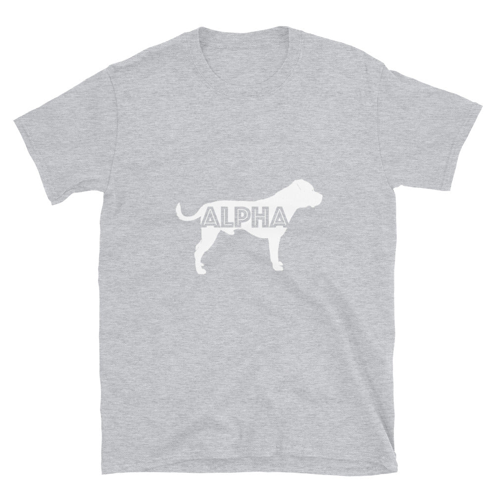 American Bulldog Alpha in white - Unisex T-Shirt