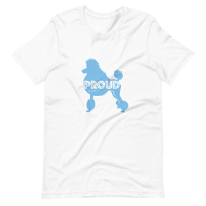 Proud Poodle in baby blue - Unisex T-Shirt