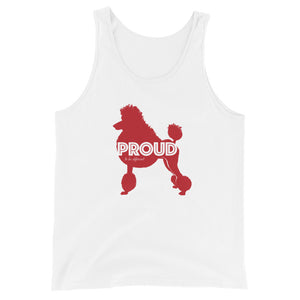 Proud Poodle in red - Unisex Tank Top