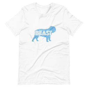 Bulldog Beast in baby blue - Unisex T-Shirt