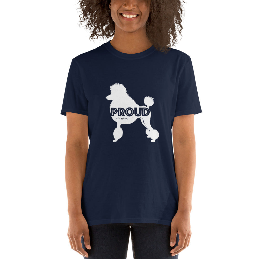 Proud Poodle in white - Unisex T-Shirt