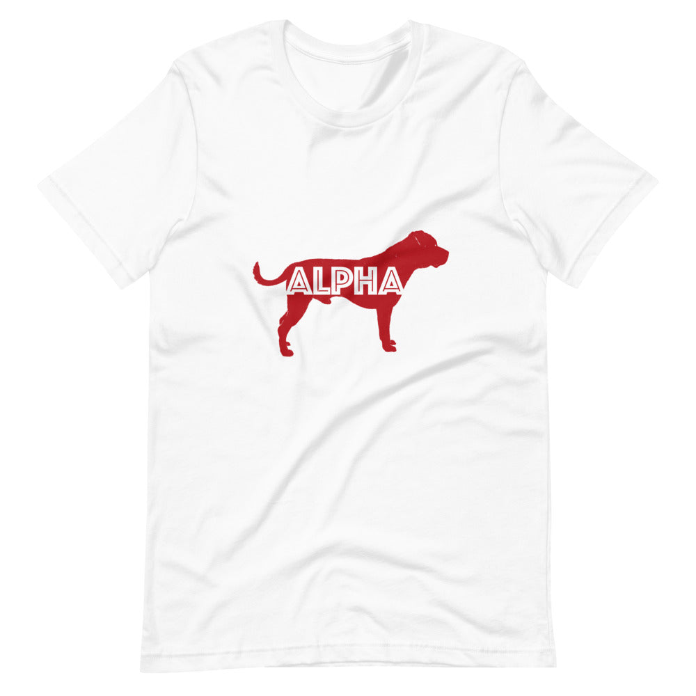 American Bulldog Alpha in red - Unisex T-Shirt