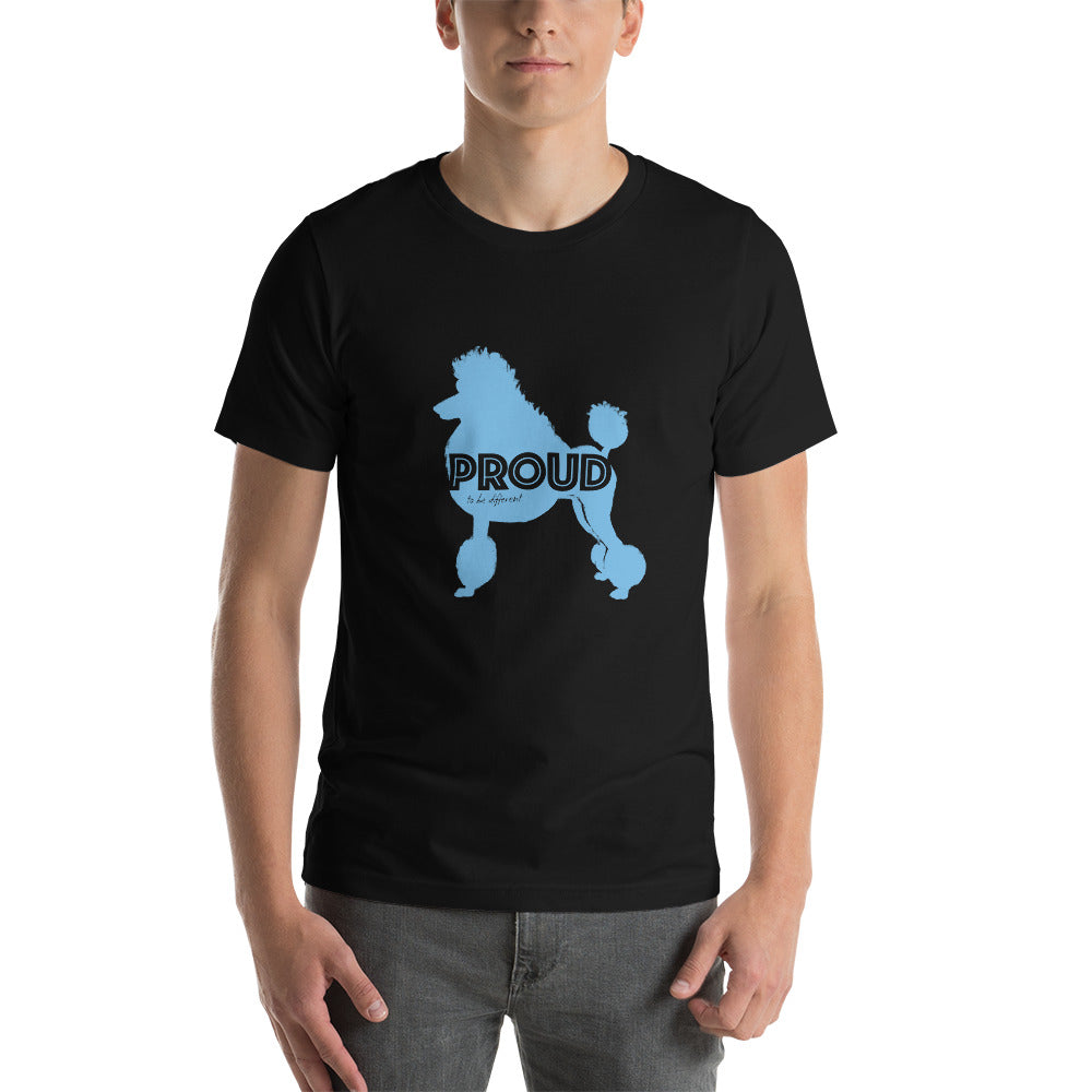 Proud Poodle in baby blue - Unisex T-Shirt