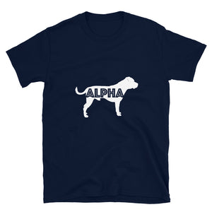 American Bulldog Alpha in white - Unisex T-Shirt