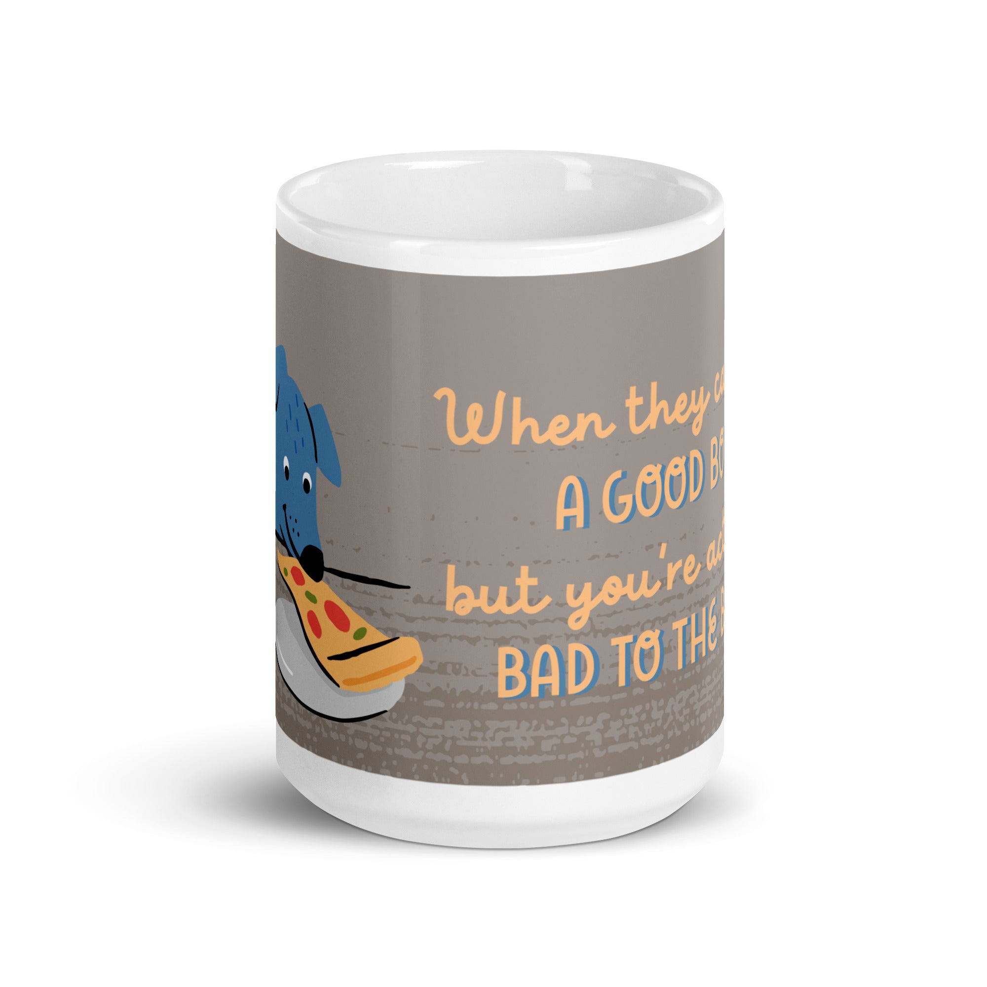 Good Boy, Bad to the Bone design White glossy mug, dog lovers gift